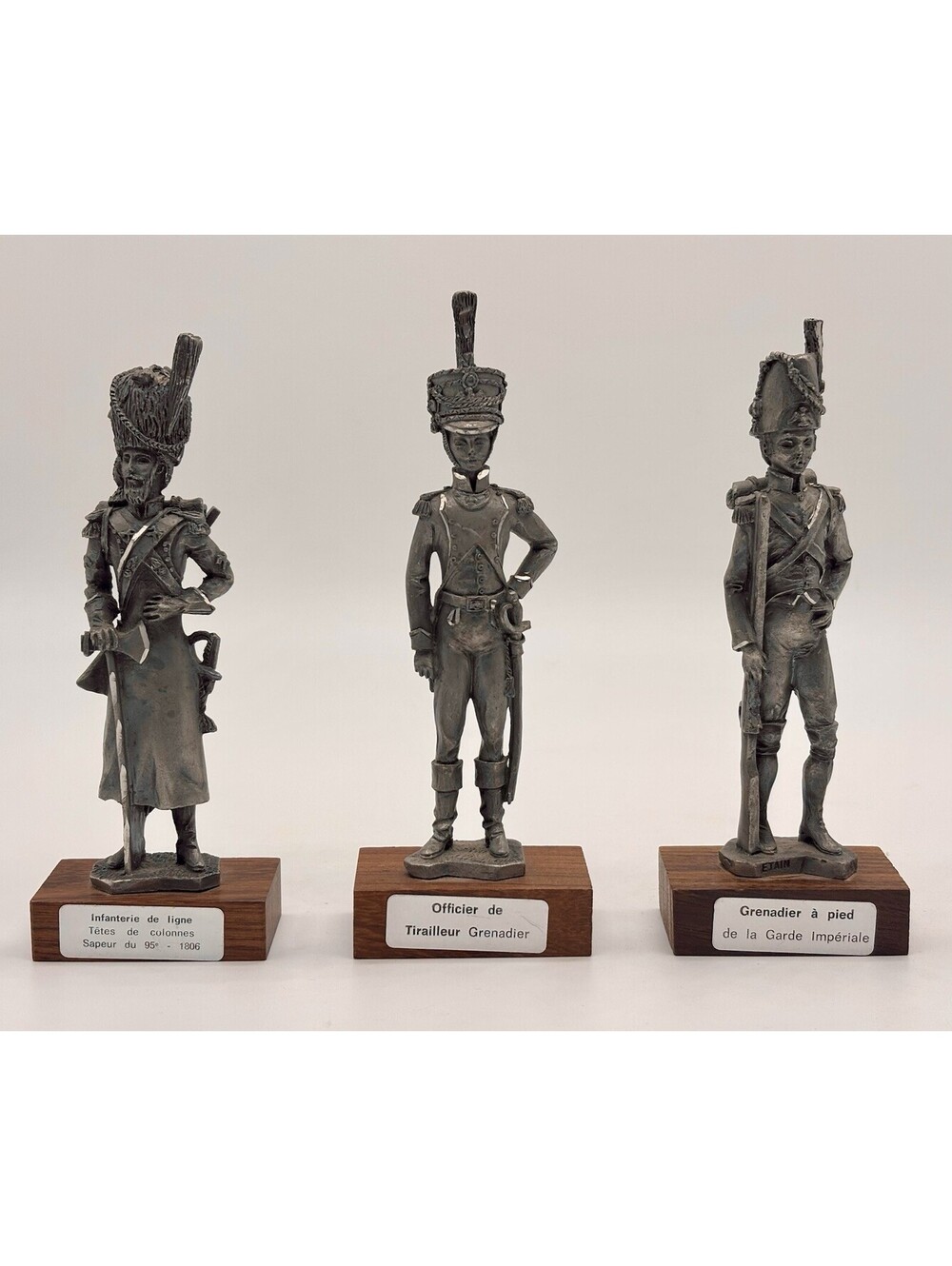 Les Etains du Prince Napoleonic Pewter Soldiers Lot of 3 Vintage France